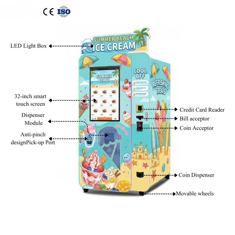 Ice Cream Vending Machine Auto - đánh giá và giá Commercial Vending Machine
