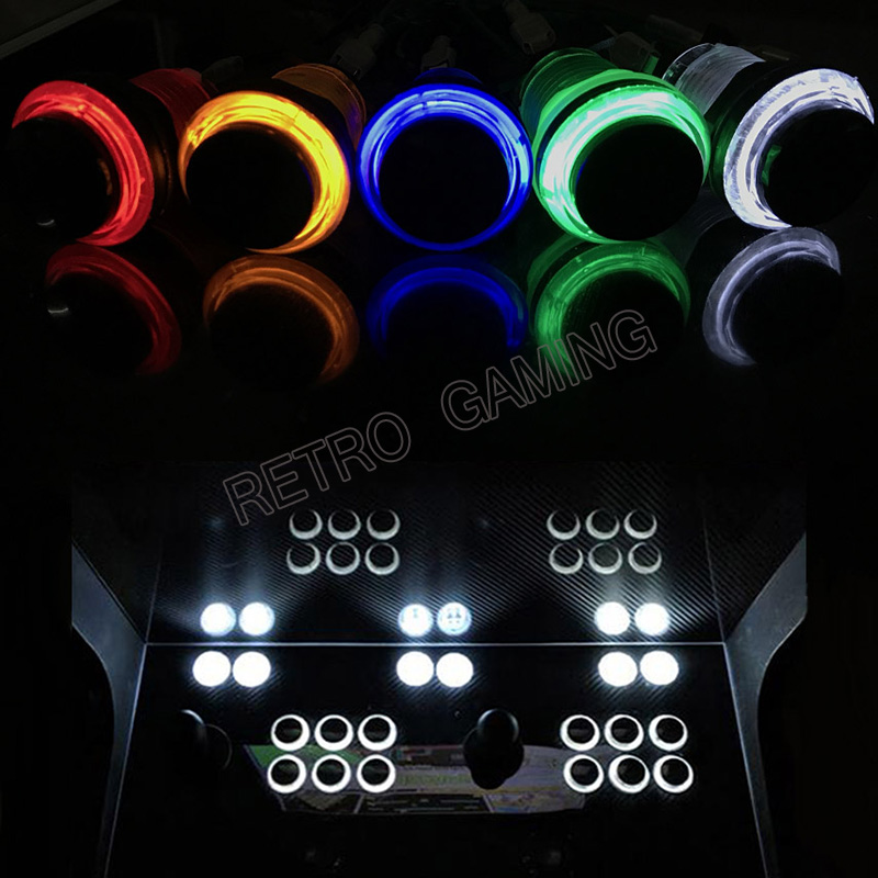 12 Chiếc 6 Màu 28Mm Lỗ Gắn 5V/ - đánh giá và giá Arcade Button Pcb